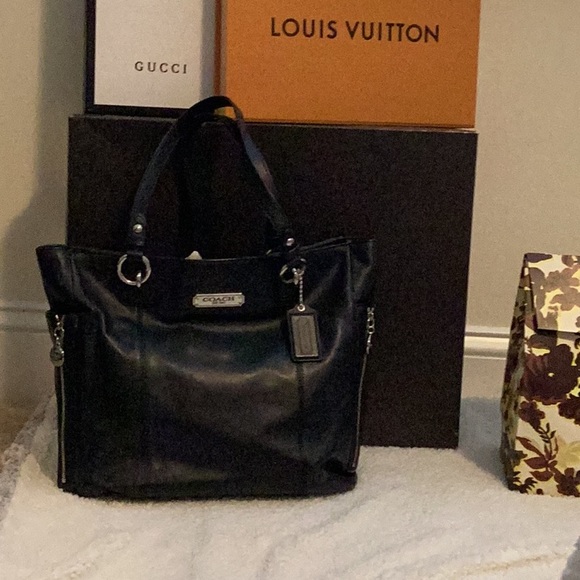 Coach Handbags - Black Leather Coach Tote
